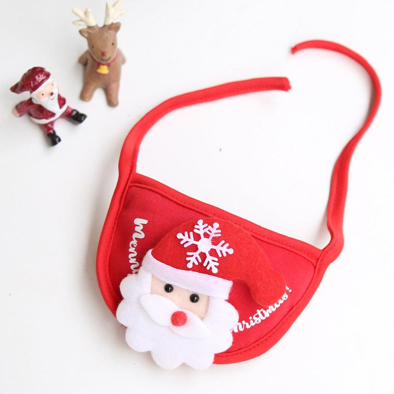 Festive Pet Christmas Hat And Saliva Towel Set - Perfect For Your Furry Friends!