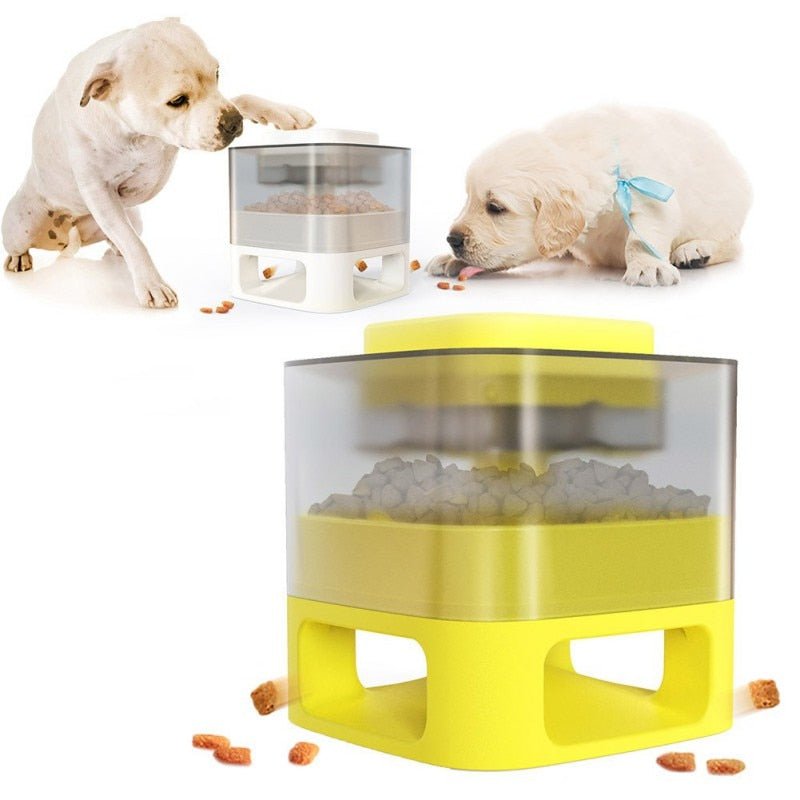 Dog Water Dispenser & Slow Feeder Bowl - 2-in-1 Puzzle Feeding Toy