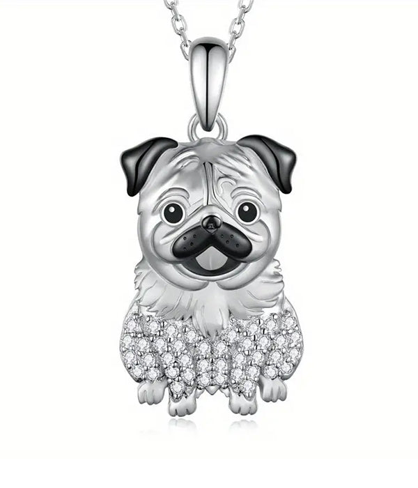 Dog Lover Pendant Necklace - Silver Charm Jewelry for Pet Owners